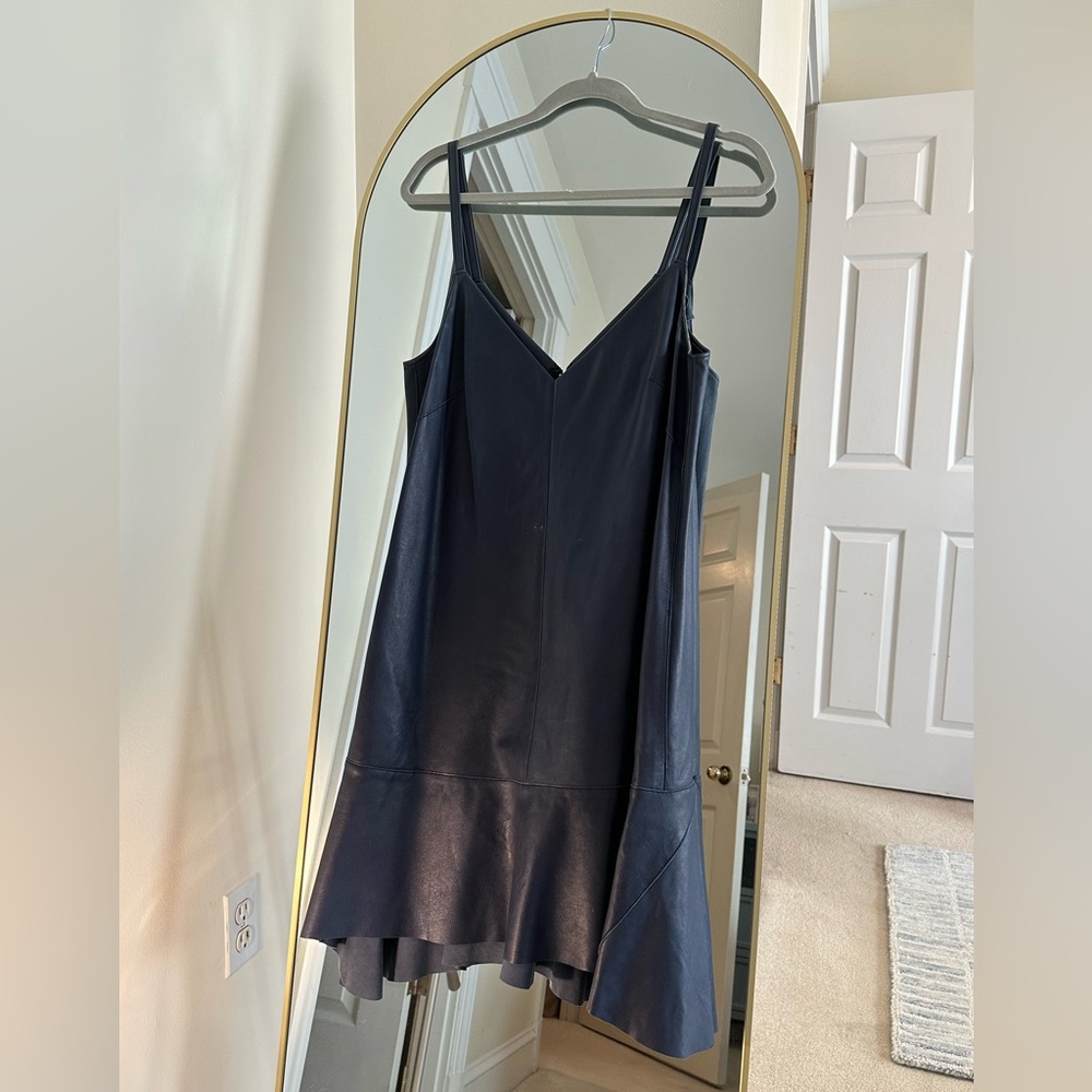 Scanlan Theodore Leather Dress (Navy)